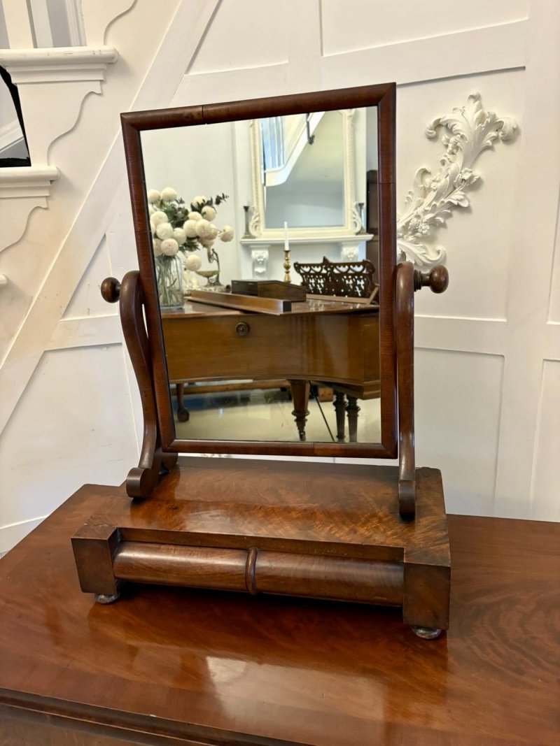 Antique Victorian Quality Mahogany Swing Dressing Mirror